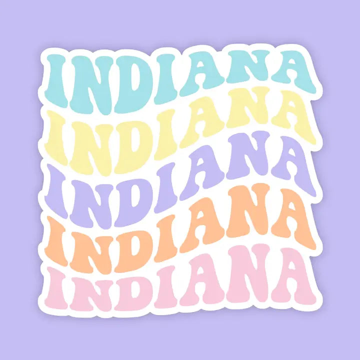 Indiana Beachy Retro Sticker image 0