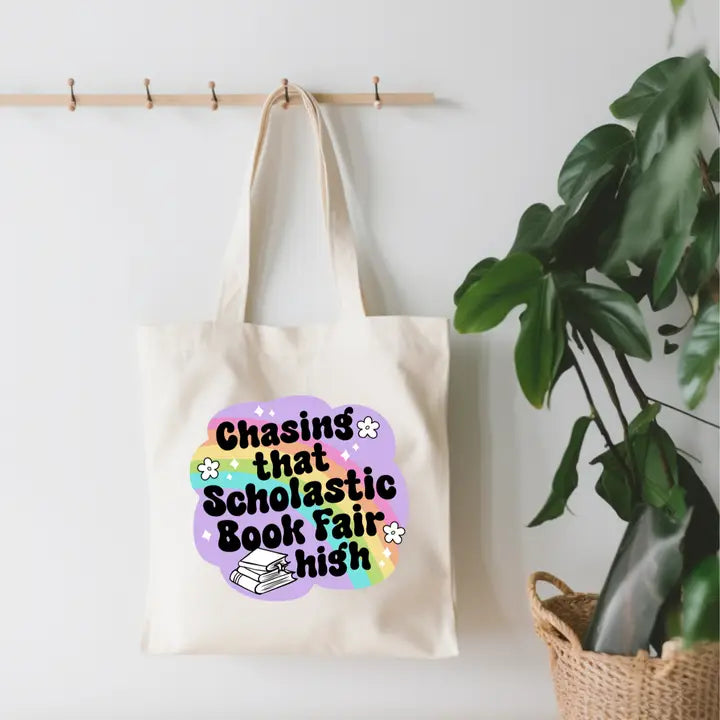 Chasing That Scholastic Book Fair Tote Bag image 0