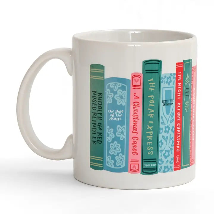 Holiday Book Stack Mug image 0