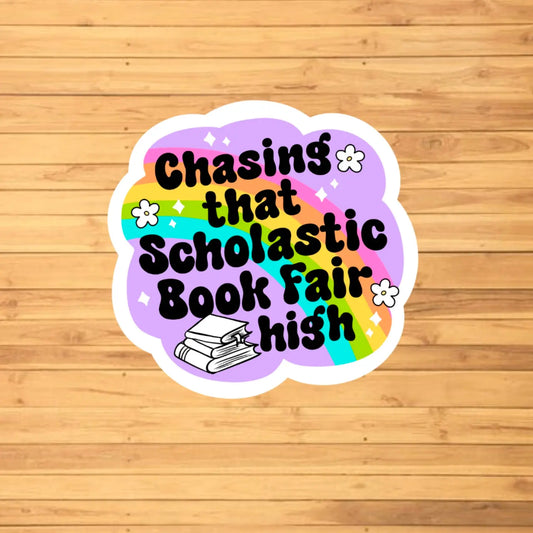 Chasing That Book Fair High Sticker image 1