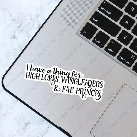 High Lords, Wing Leaders & Fae Princes Sticker