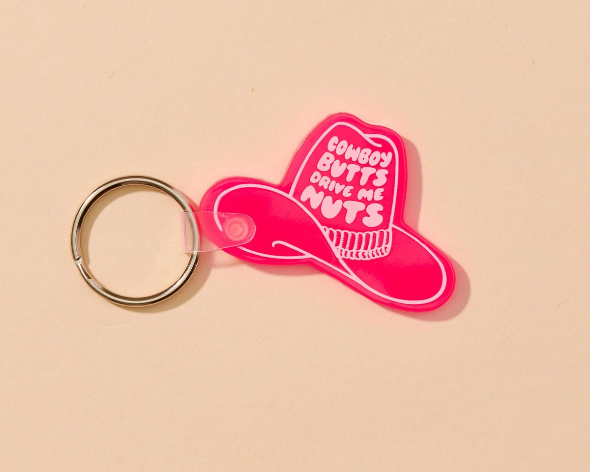 Cowboy Butts PVC Keychain image 0