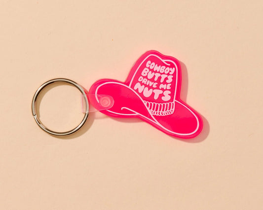 Cowboy Butts PVC Keychain image 0