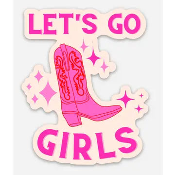 Let's Go Girls Pink Boot Sticker image 0