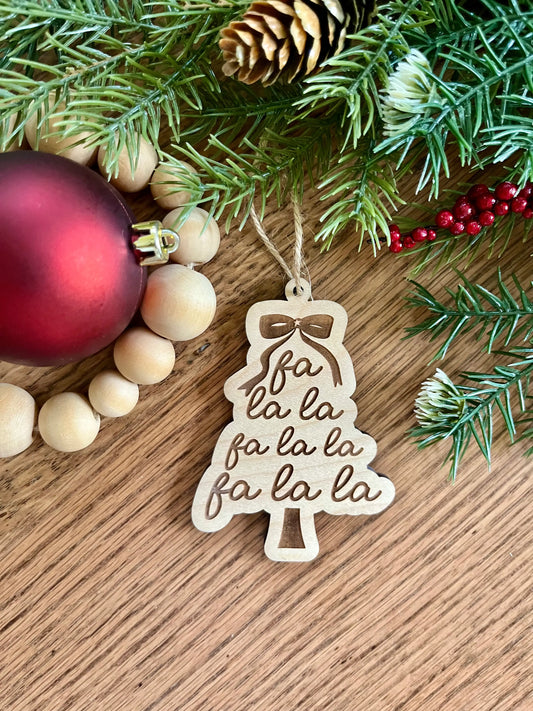 Fa La La Bow Ornament image 0
