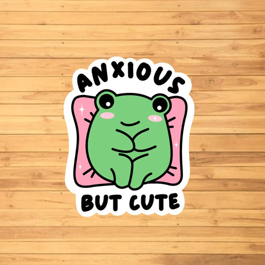 Anxious But Cute Sticker image 1