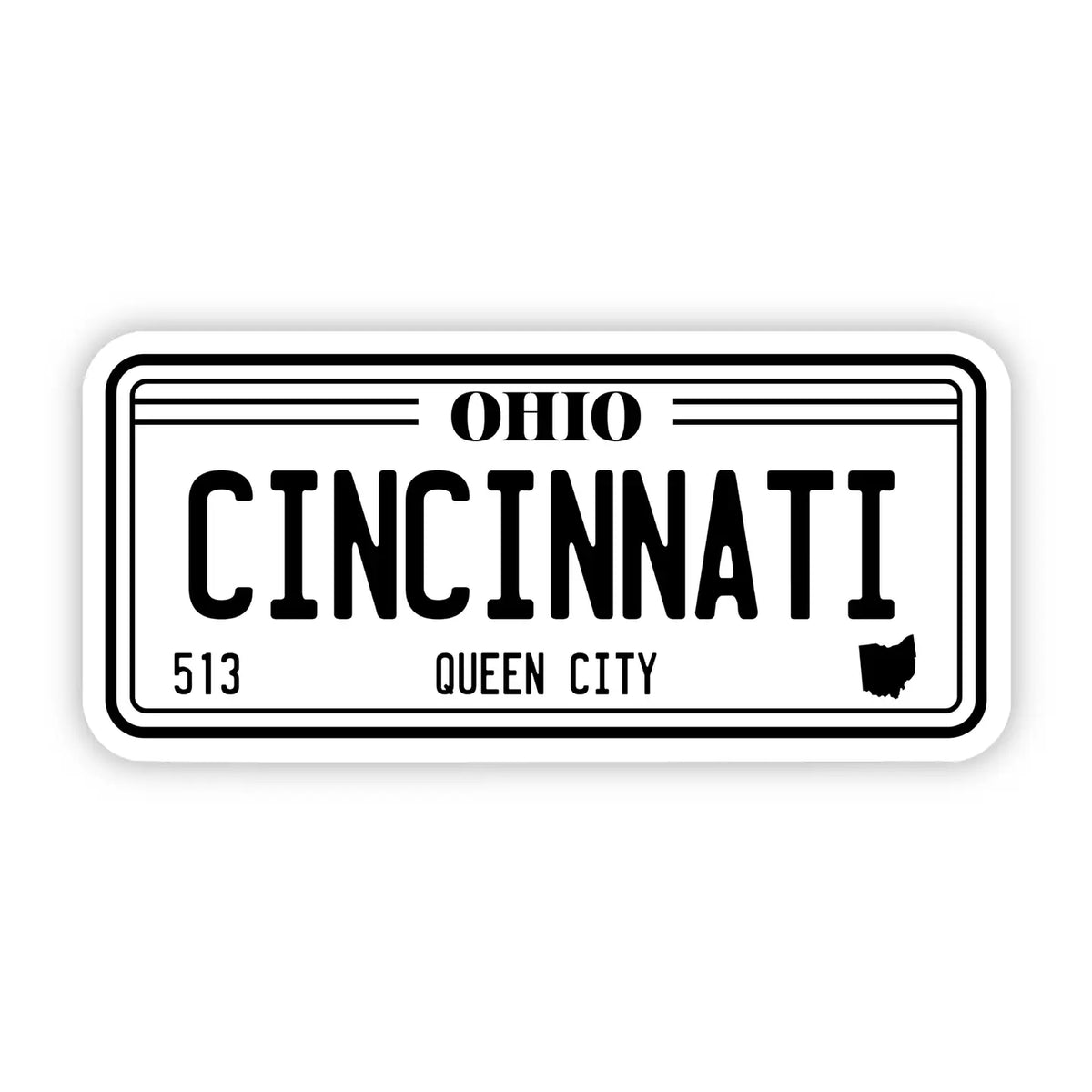 Cincinnati License Plate Sticker image 0
