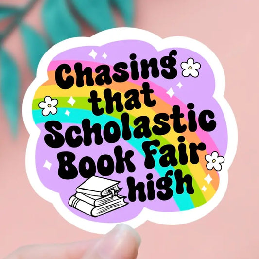 Chasing That Book Fair High Sticker image 0