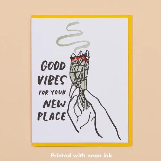 Sage New Home Letterpress Greeting Card image 0