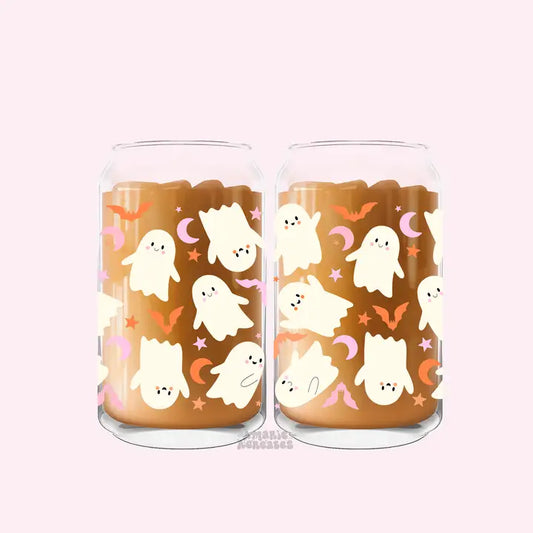 Ghosts & Bats Glass Cup image 0