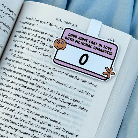 Days Since Last In Love With Fictional Character Bookmark image 0