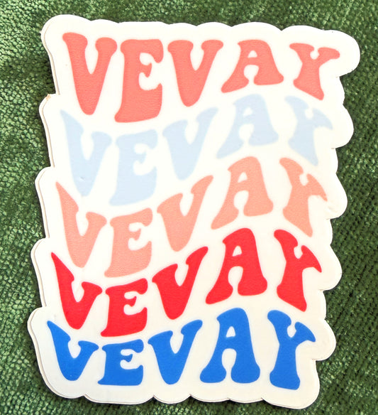 Vevay Retro Name Sticker image 1